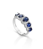 Anello PG Gioielli Donna Royal in Oro bianco Zaffiro 1.39 Ct ANVSCROYALZ- - ANVSCROYALZ-